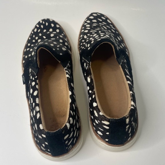 Ugg Soleda Calf Hair Animal Print Slip On Flats Casual Sneakers Womens Size 6 - Picture 8 of 14